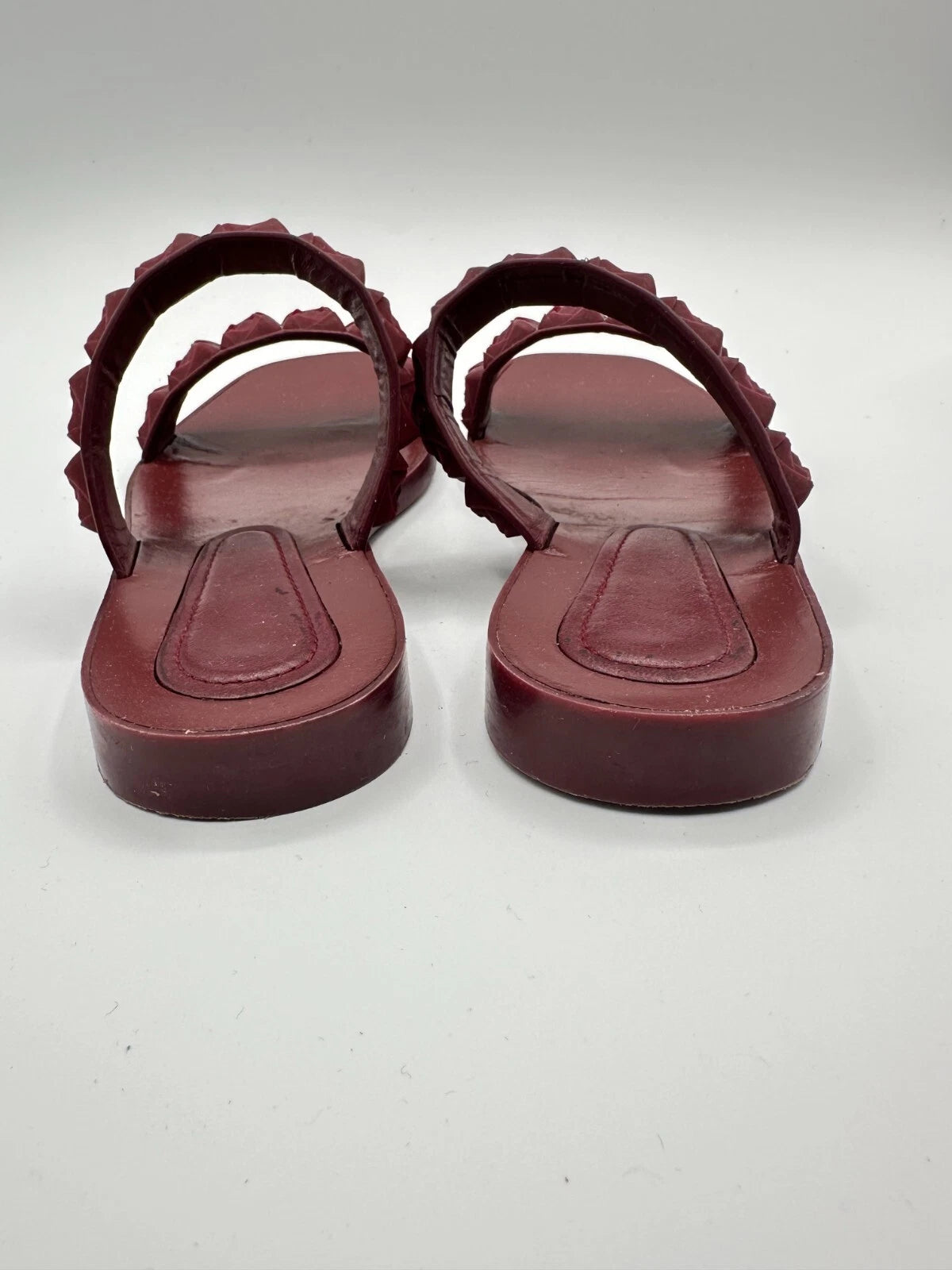 Stuart Weitzman Women's Sandal Size US 5 Rosita Dusty Red Rose Rubber Slide