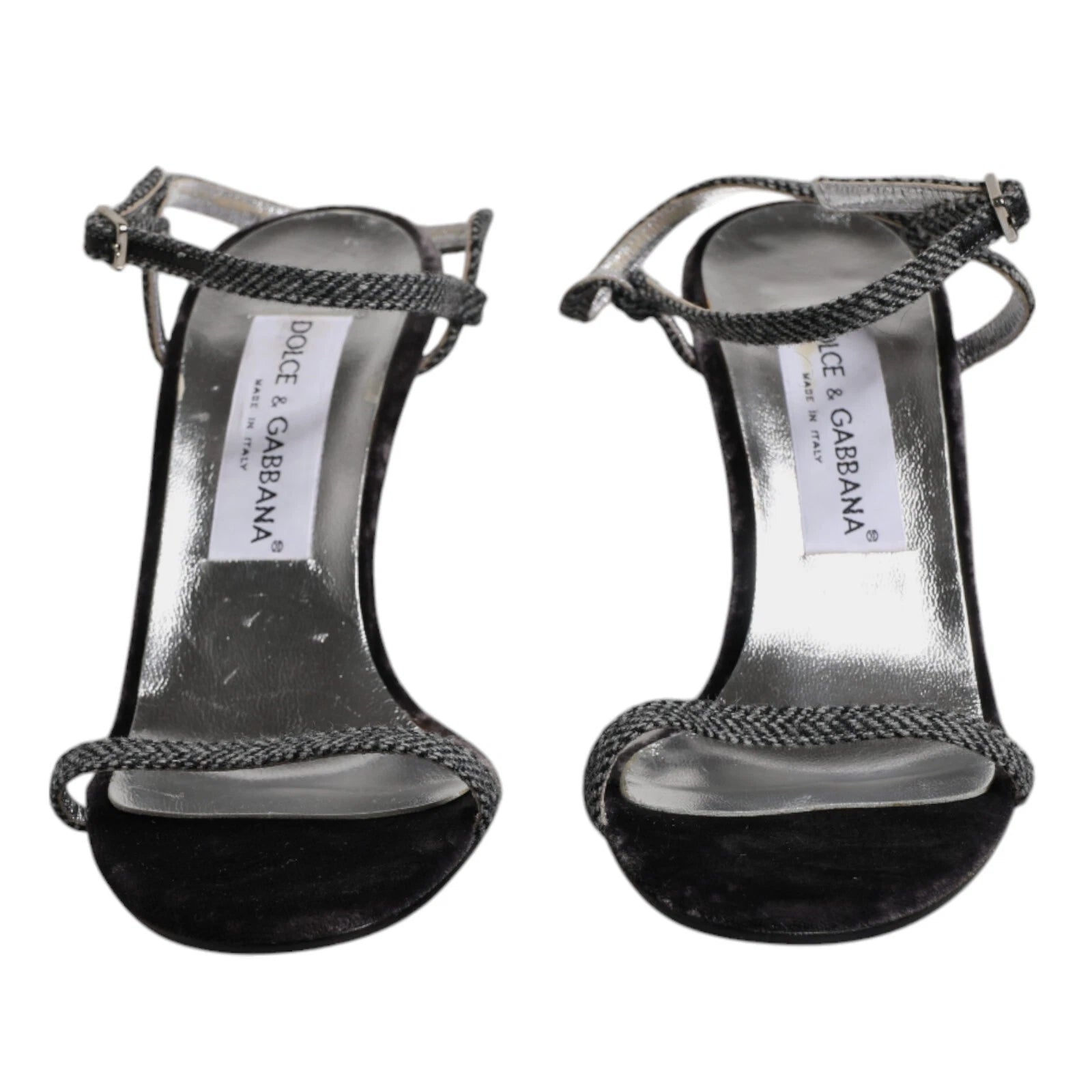 DOLCE & GABBANA Shoes Black Ankle Strap High Heels Sandals EU38 / US7.5 1120usd