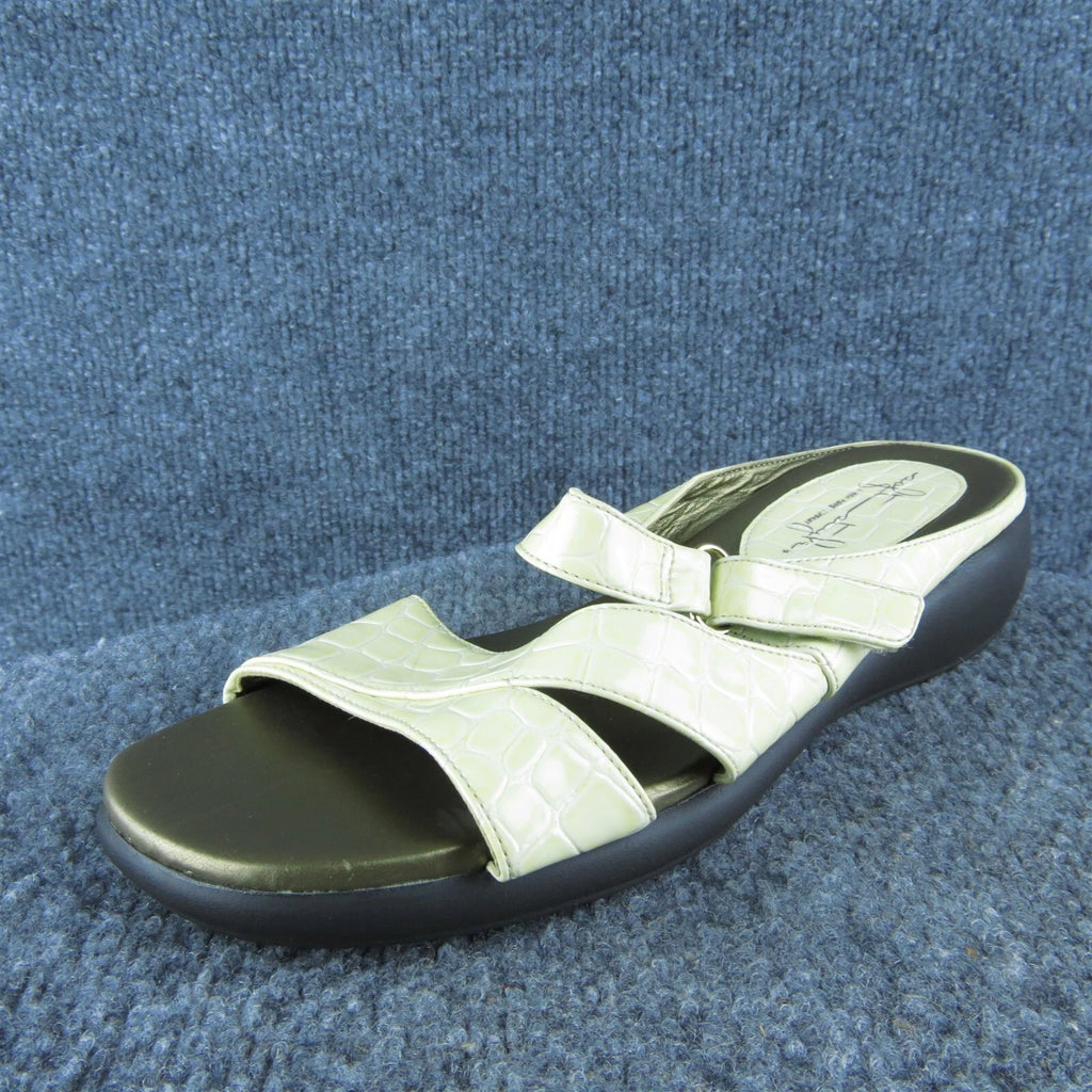 Soft Style  Women Slide Sandal Shoes Size 7.5 Wide Beige Synthetic