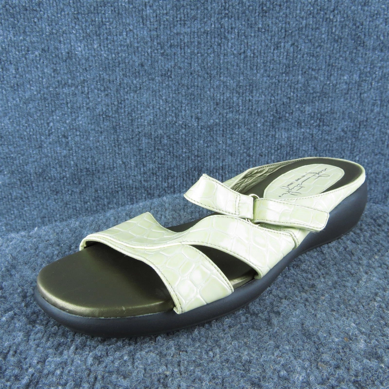 Soft Style  Women Slide Sandal Shoes Size 7.5 Wide Beige Synthetic