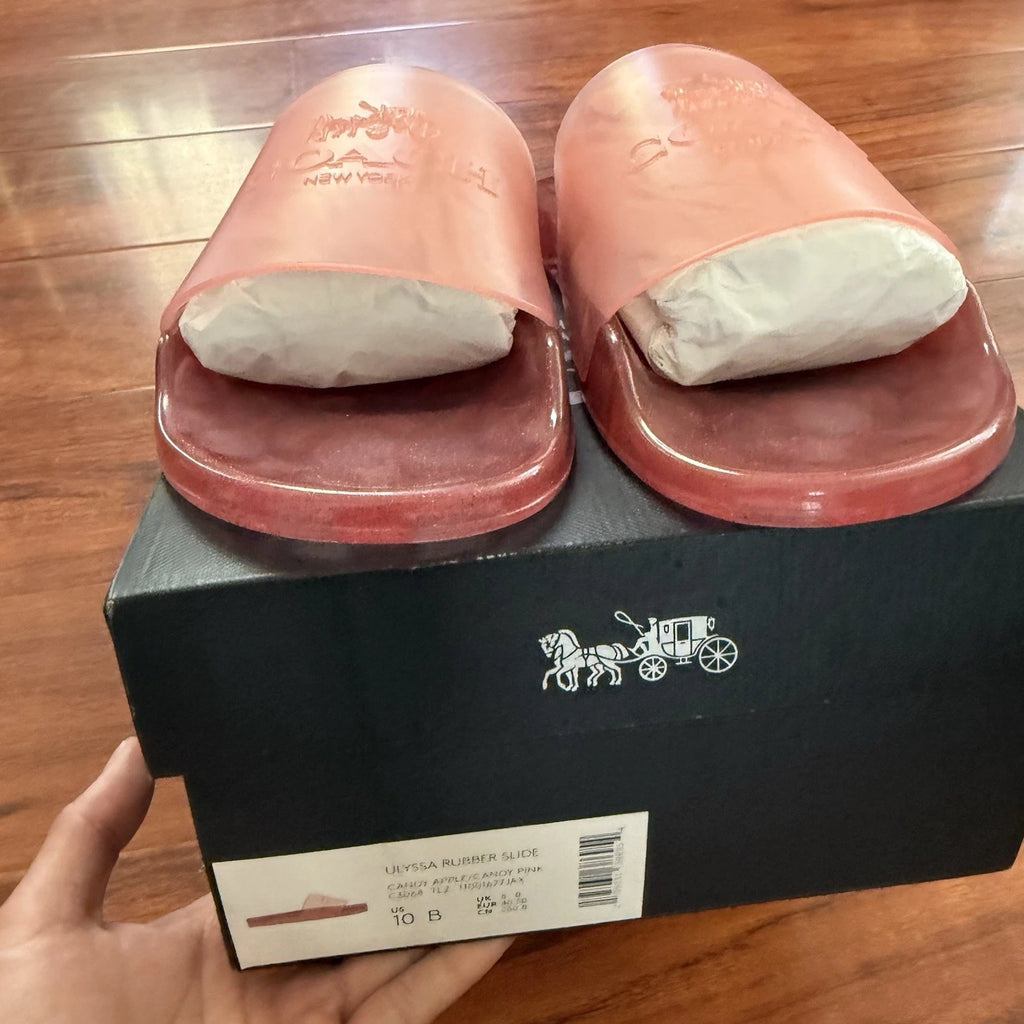Coach Ulyssa Women's Slide Sandals Candy Apple/Candy Pink Size 10 B New In Box