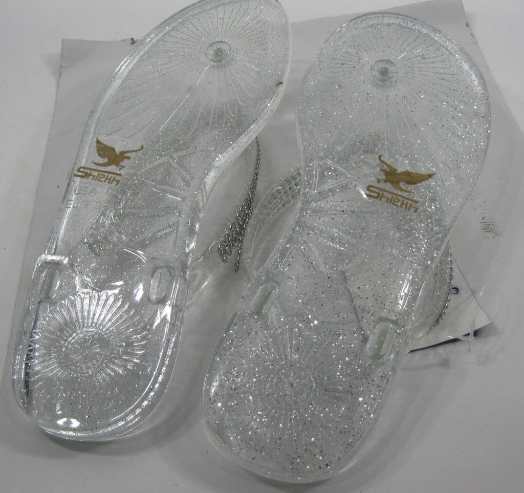 CLEAR   Fashion Jellies Jelly Beach  FLIP FLOP Sandals women Size 7