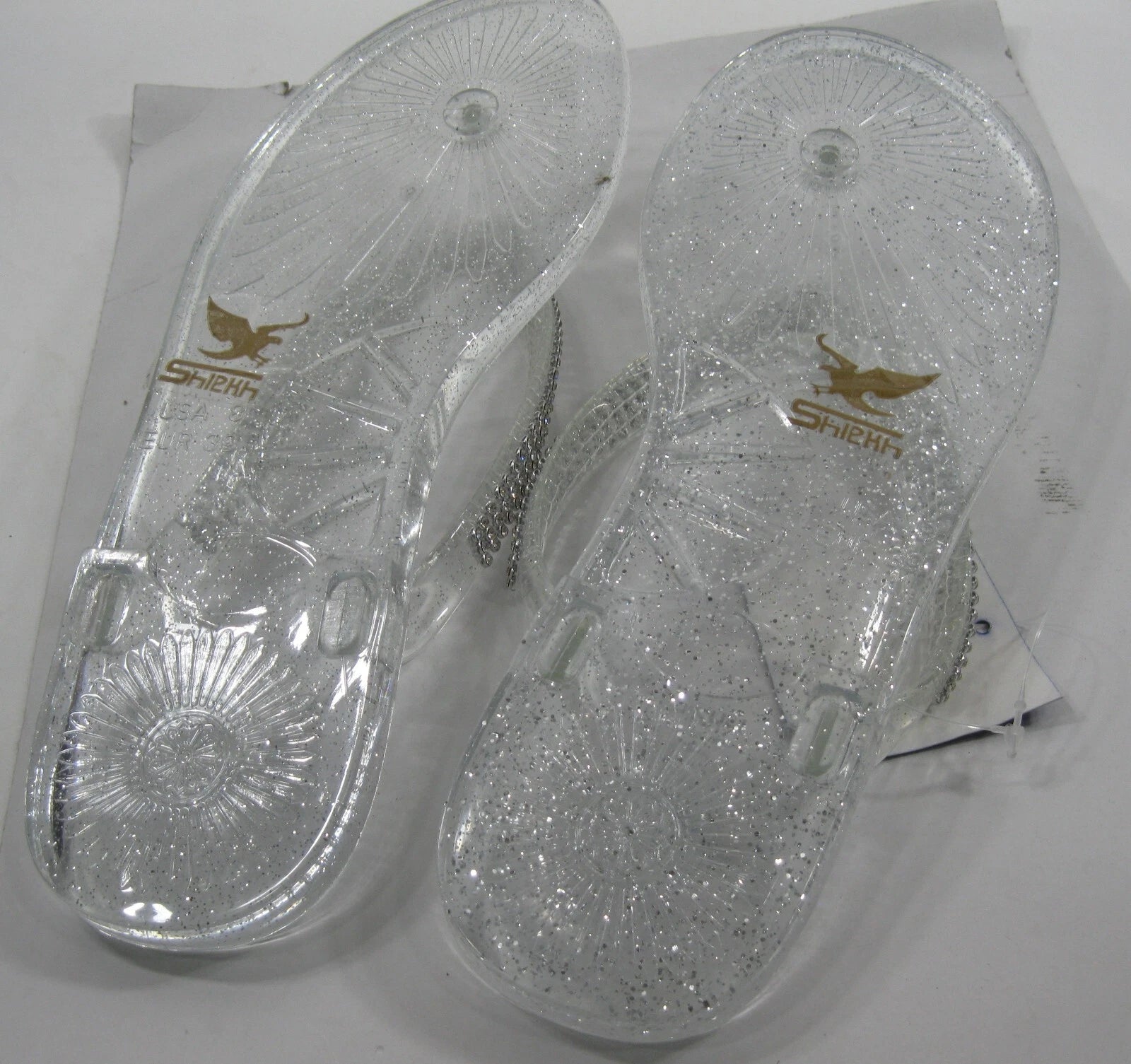CLEAR   Fashion Jellies Jelly Beach  FLIP FLOP Sandals women Size 7