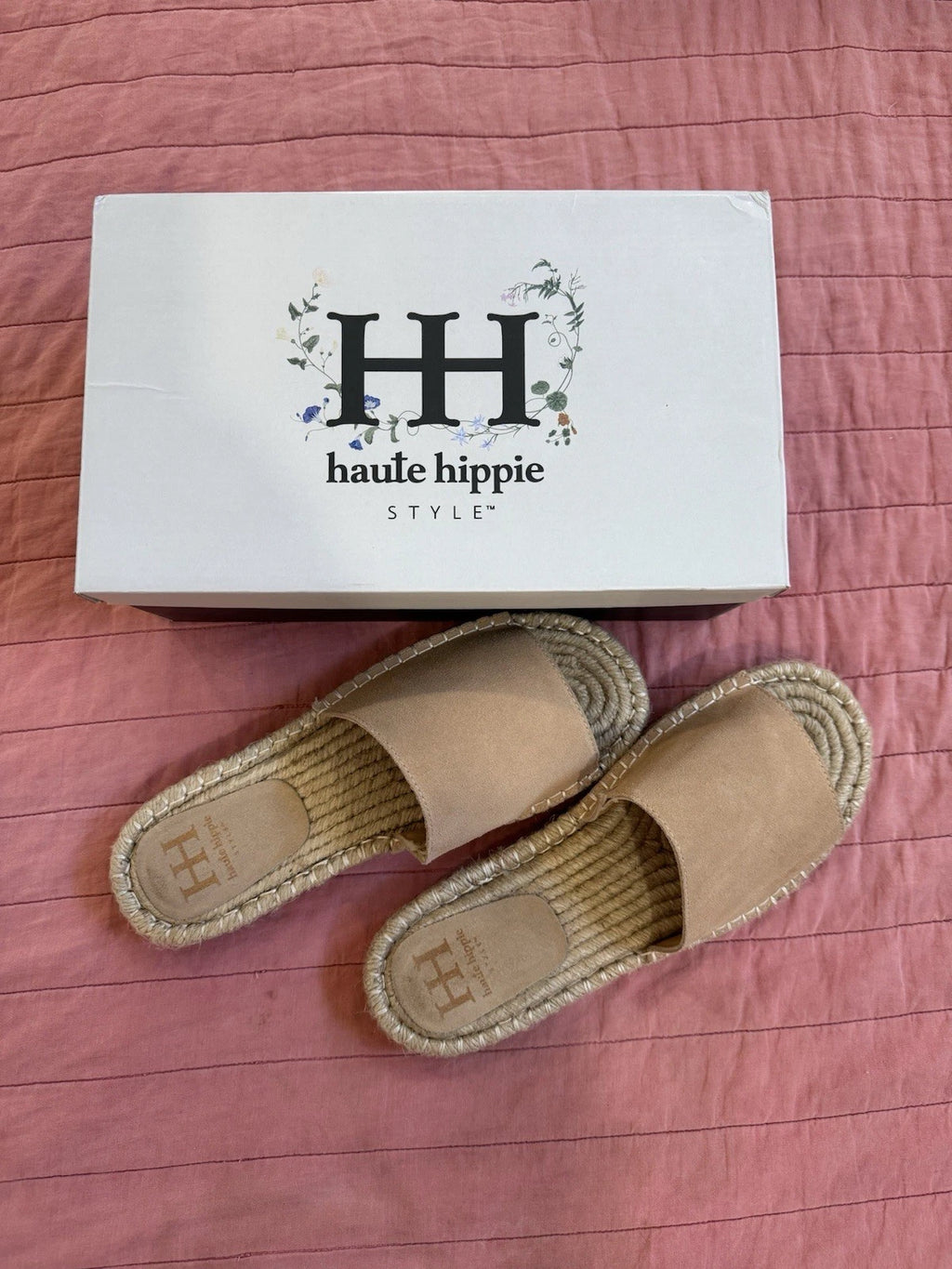 Haute Hippie Slide On Leather suede Sandals Boho Style Women’s 10M