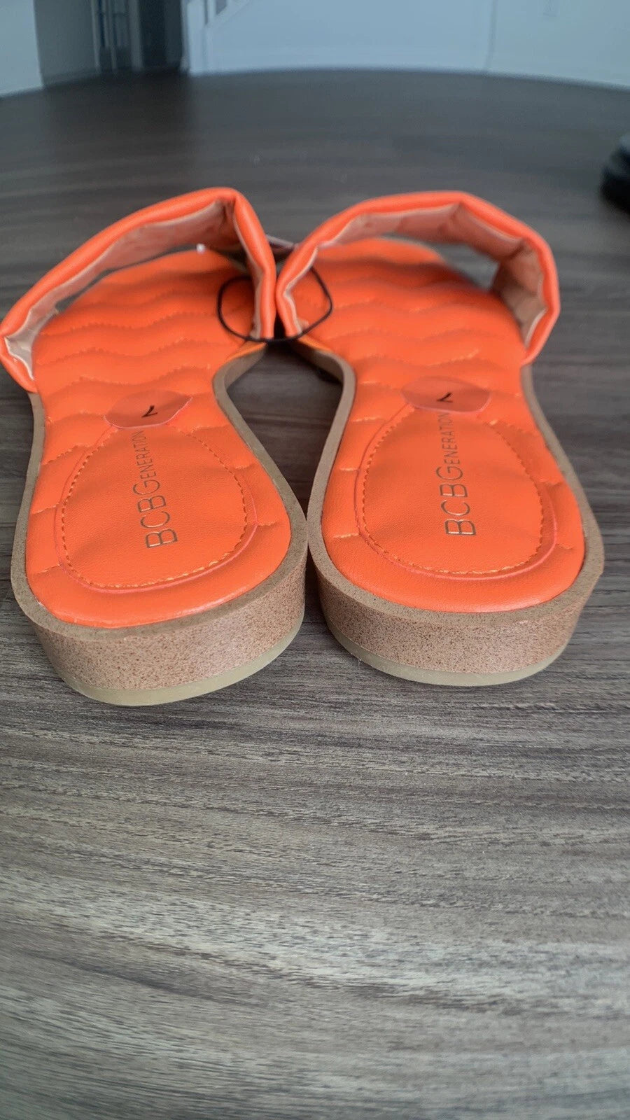 Sale!! $79 BCBGeneration Slide Lindy Sandal  Spicy Orange size 7 (37.5)