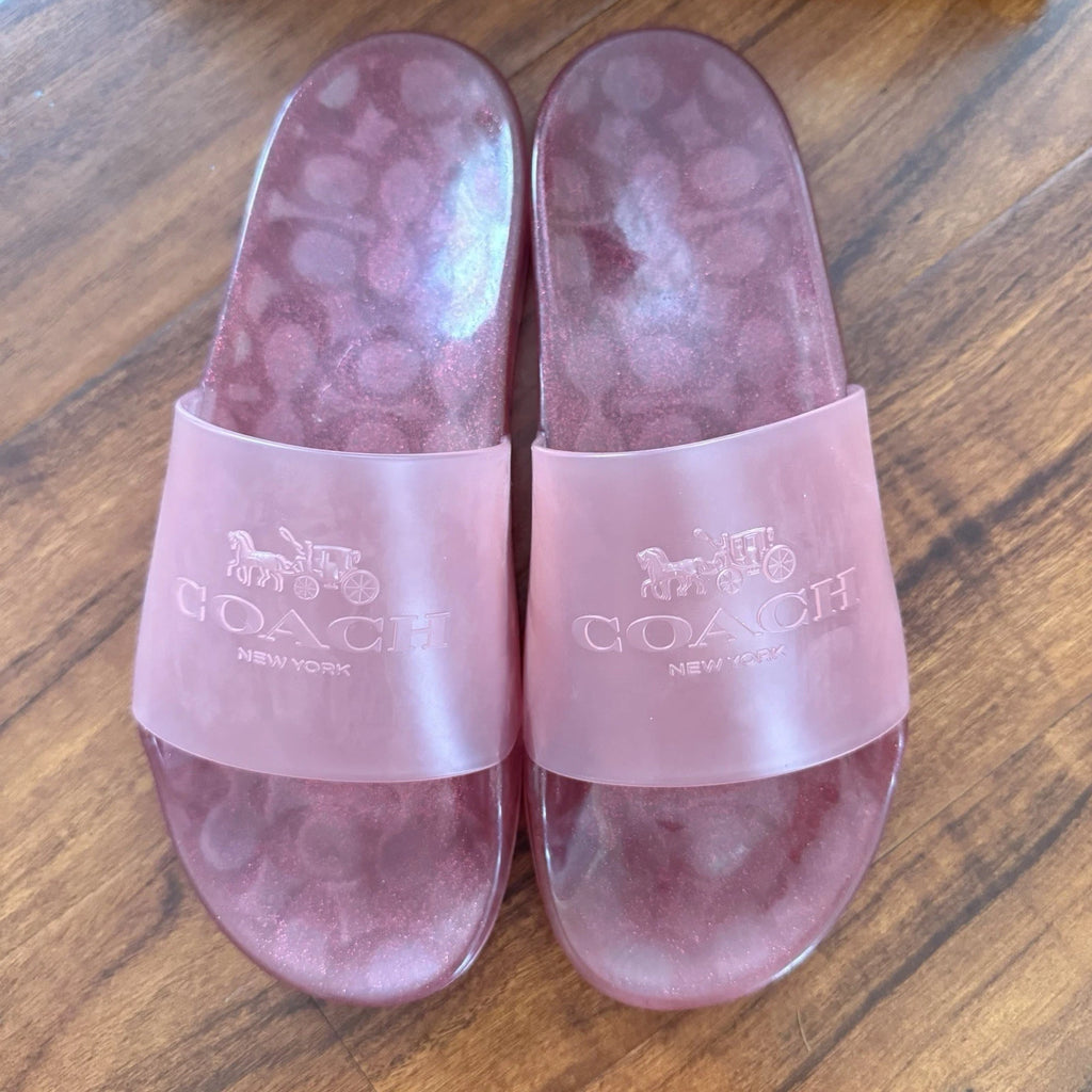 Coach Ulyssa Women's Slide Sandals Candy Apple/Candy Pink Size 10 B New In Box