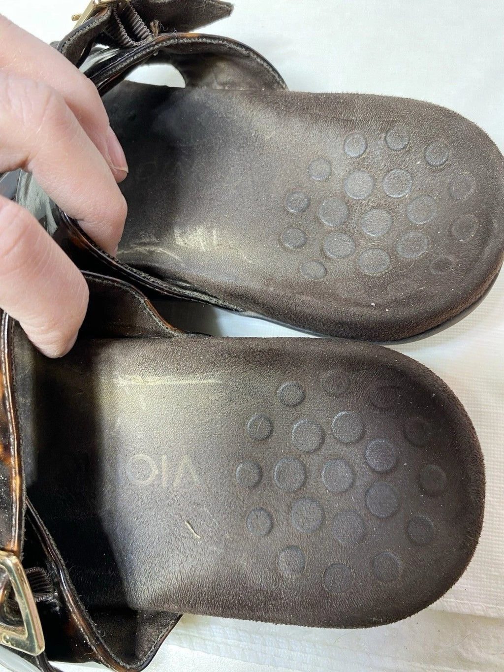 VIONIC Skylar Podiatrist Designed Women's sz 6 Tortoise Shell Sandals Excellent