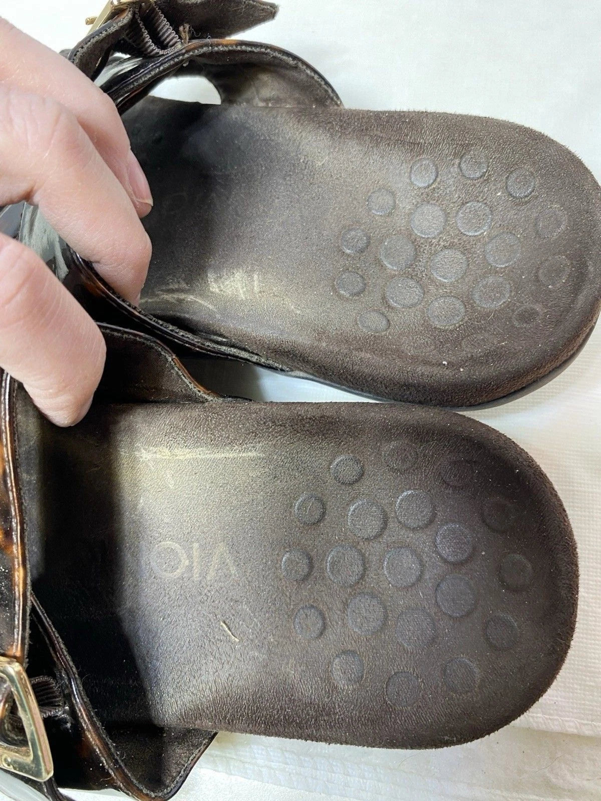 VIONIC Skylar Podiatrist Designed Women's sz 6 Tortoise Shell Sandals Excellent