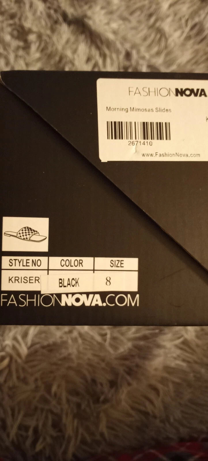 Fashion Nova Morning Mimosas Slides Kriser Black Size 8
