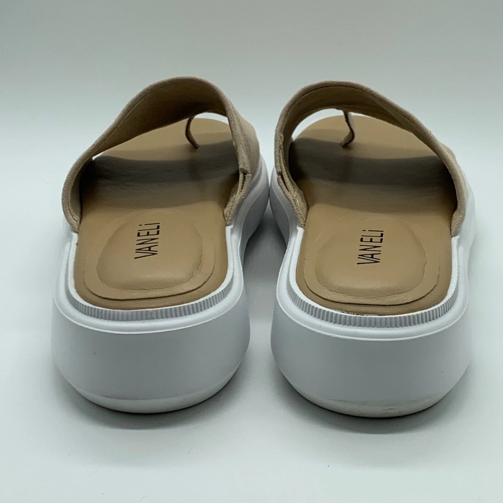 New Vaneli Cleve Suede & Leather Espadrilles Slide Sandal Womens Size 8