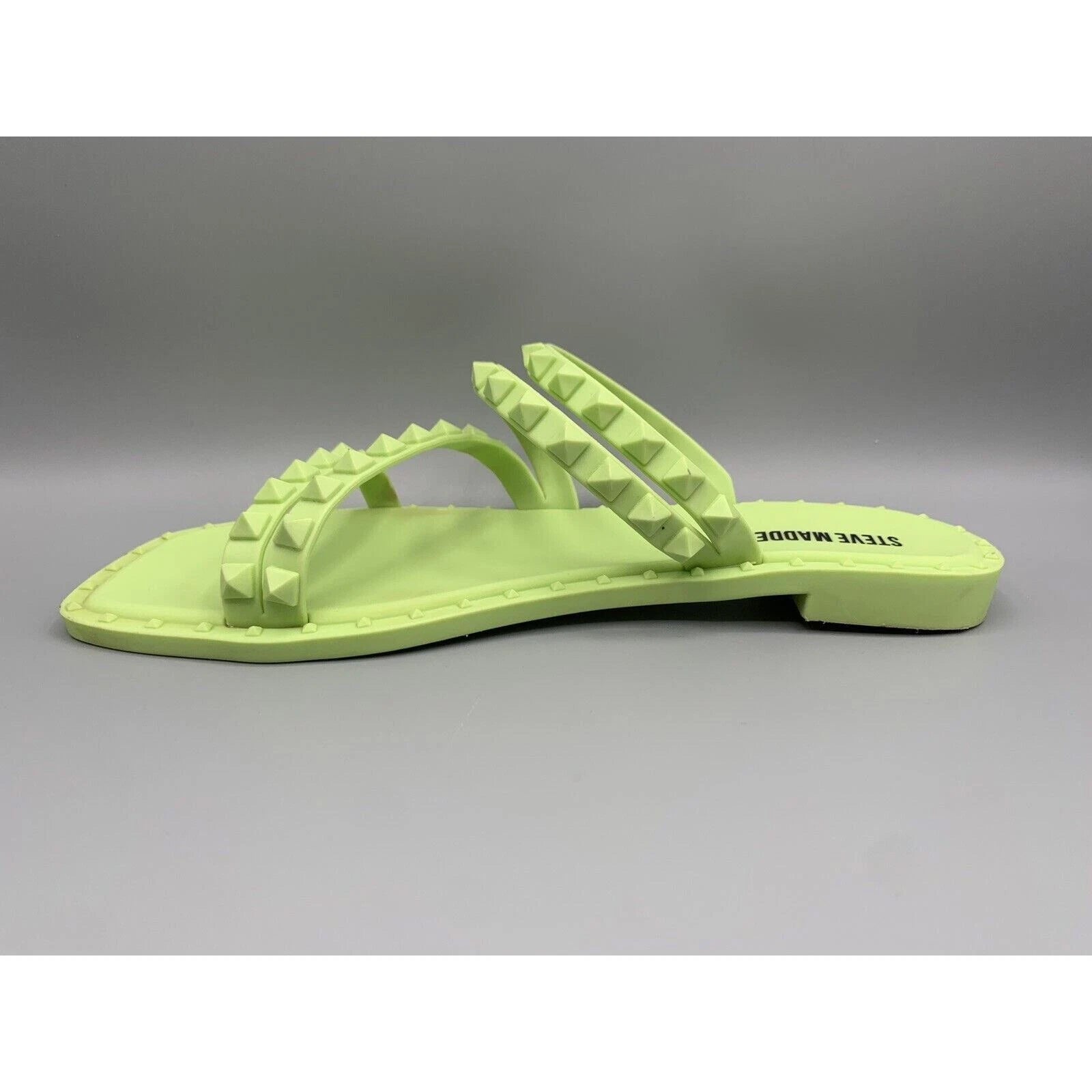 STEVE MADDEN Skyler-j Studded Neon Jelly Slide Sandals Flip Flops Women's Size 7