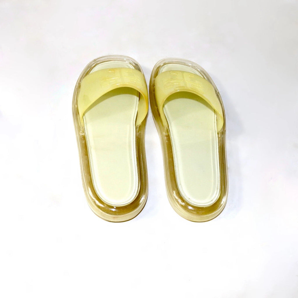 Tory Burch Bubble Jelly Slide Sandals in Cream Size: 8 MSRP: $188