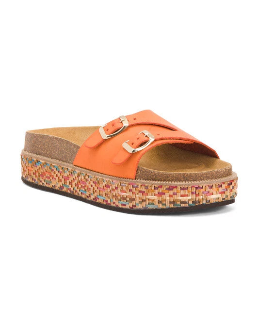 FREE PEOPLE Caravelle Cork Footbed Platform Boho Tiger Lily Sandal *7/37 Spain