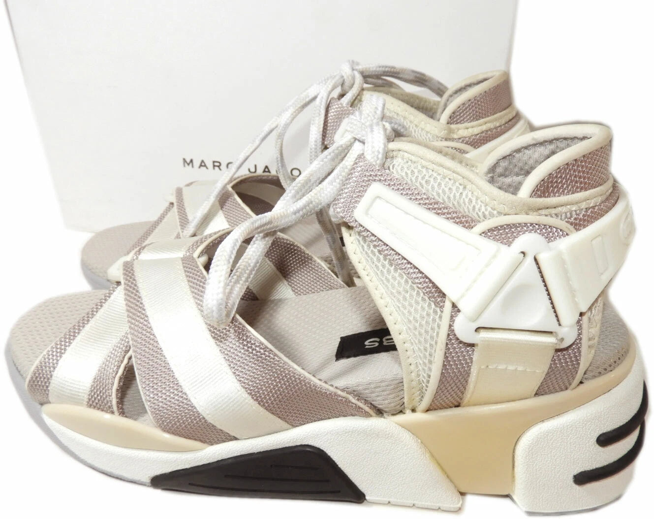 Marc Jacobs Sandals Sport Style Wedge Lace Up Flat Shoes Slides Sz  37