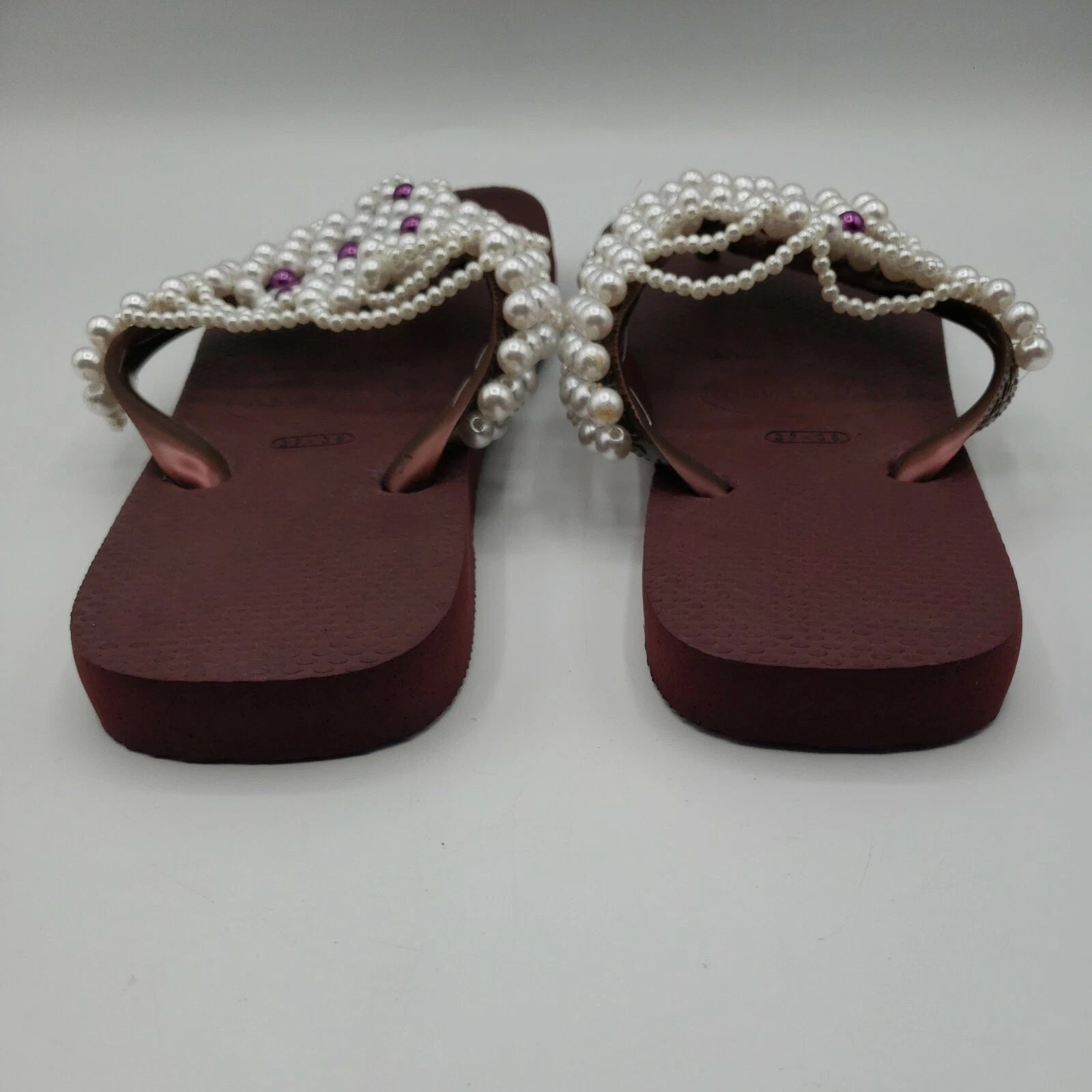 Original HAVAIANAS Flip Flops Women with Pearl/Beads Fashion Finished 37-38 NEW