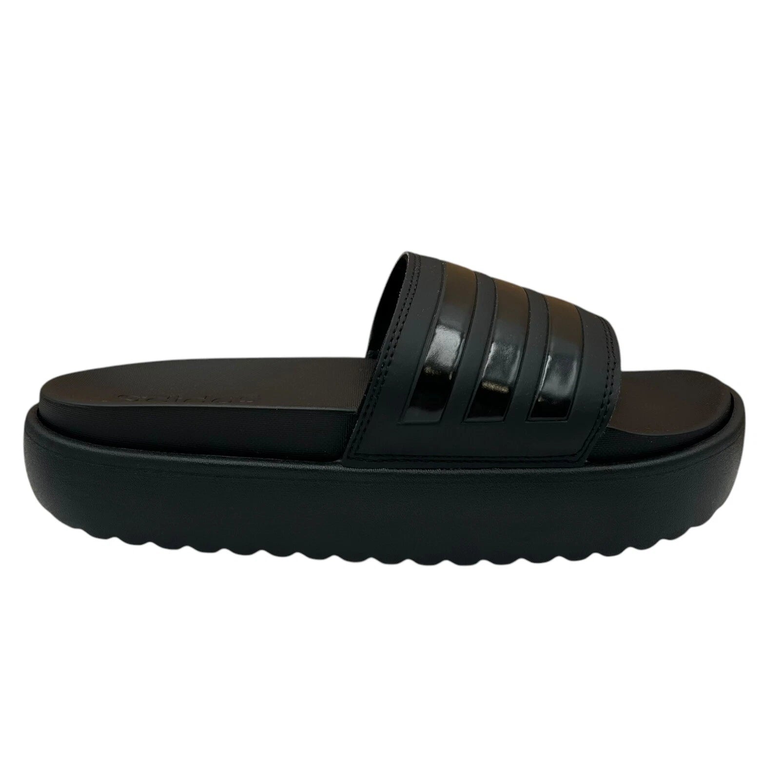 adidas Adilette Platform Slide Sandals Women’s Size 9-10 Black - Comfort & Style