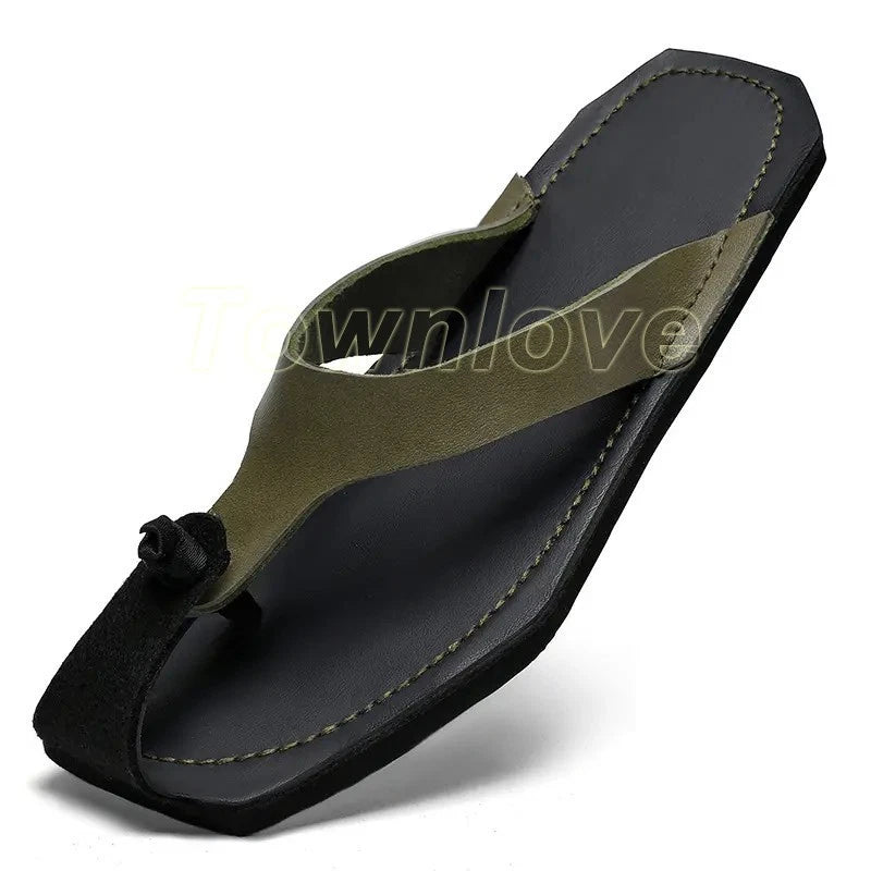 38-47 Plus Size Mens Flip Flops Beach Holiday Sandals Slippers Falt Shoes Summer