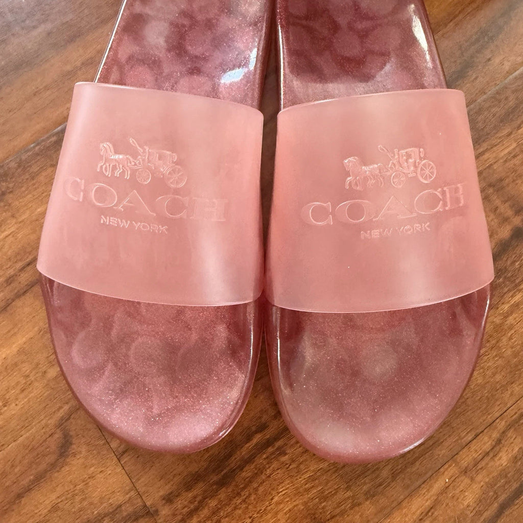 Coach Ulyssa Women's Slide Sandals Candy Apple/Candy Pink Size 10 B New In Box
