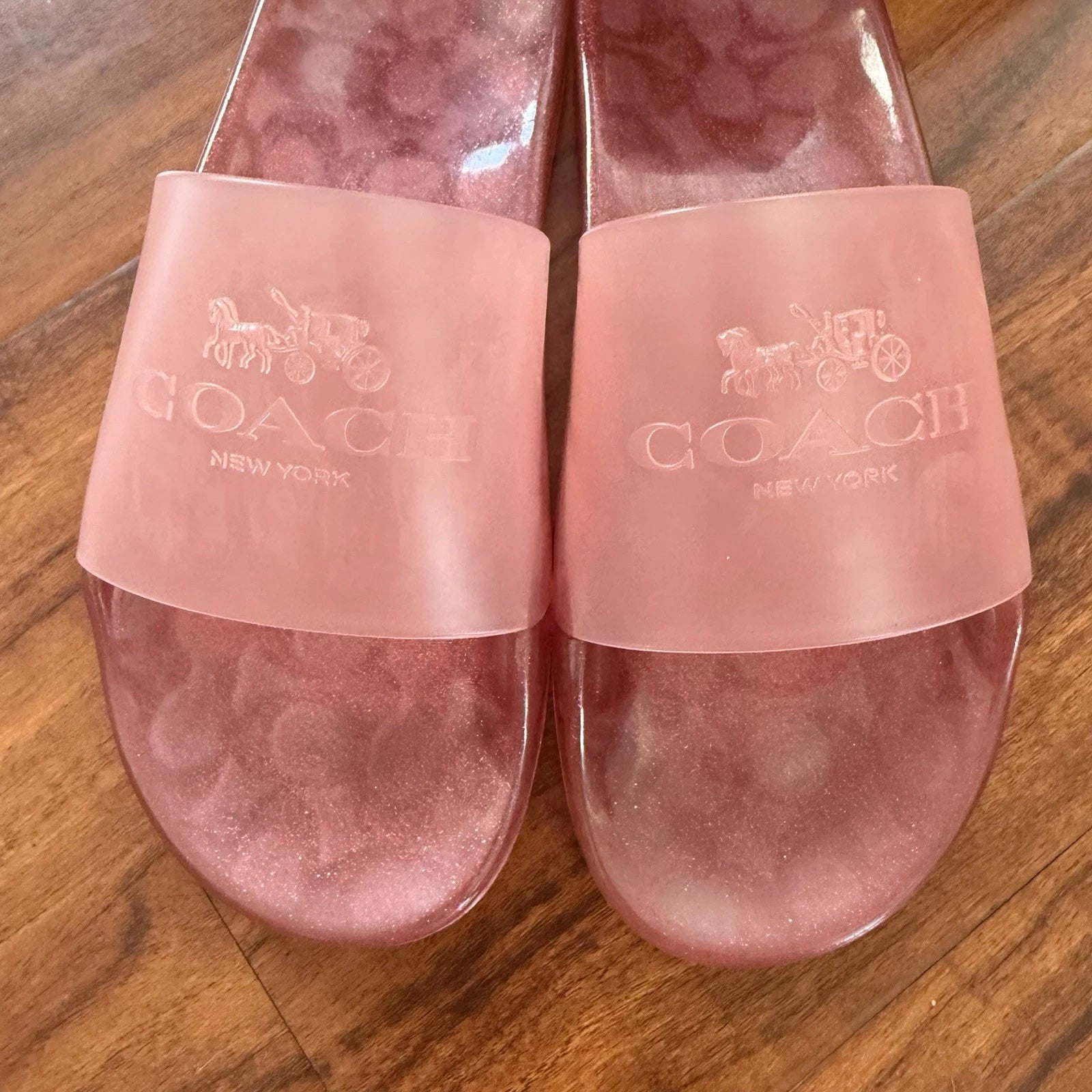 Coach Ulyssa Women's Slide Sandals Candy Apple/Candy Pink Size 10 B New In Box