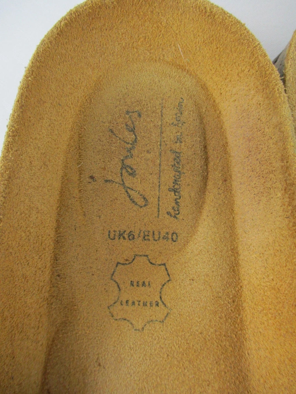 Joules Bayside Leopard Bow Slip On Madrid-Style Sandals size 40 Leather Upper