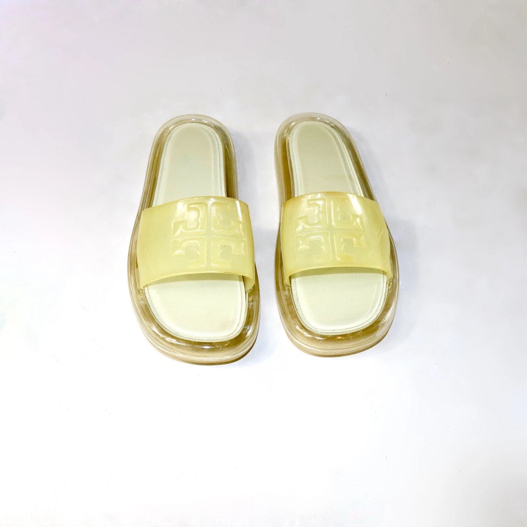 Tory Burch Bubble Jelly Slide Sandals in Cream Size: 8 MSRP: $188
