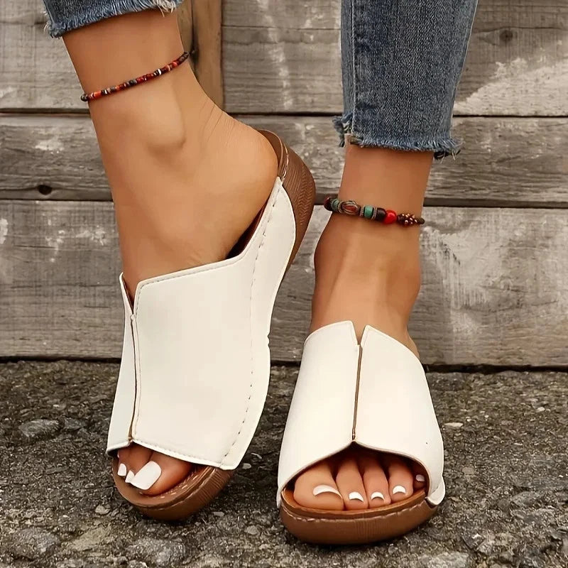 Fashion Wedge Slide Sandals Ultra-Comfortable,Cushioned Sole, Lightweight Shoes