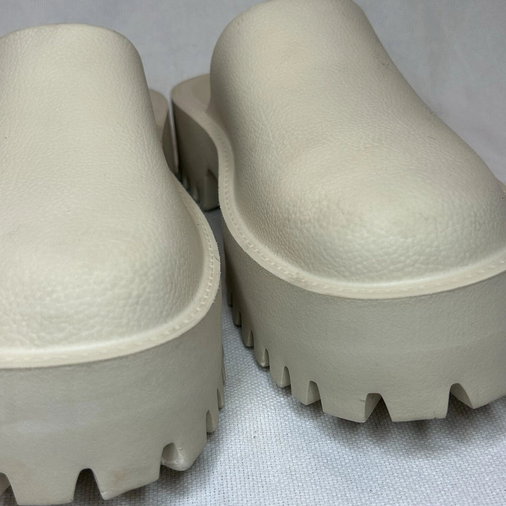 JEFFREY CAMPBELL Bae Platform Mules Beige Slide Y2K Chunky Clogs Women’s Size 10