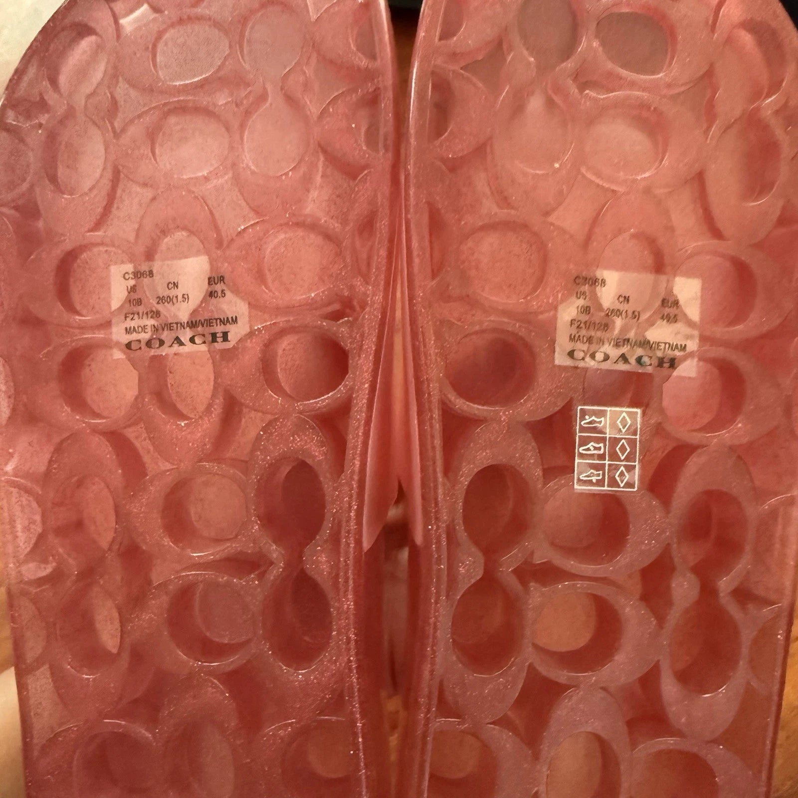 Coach Ulyssa Women's Slide Sandals Candy Apple/Candy Pink Size 10 B New In Box