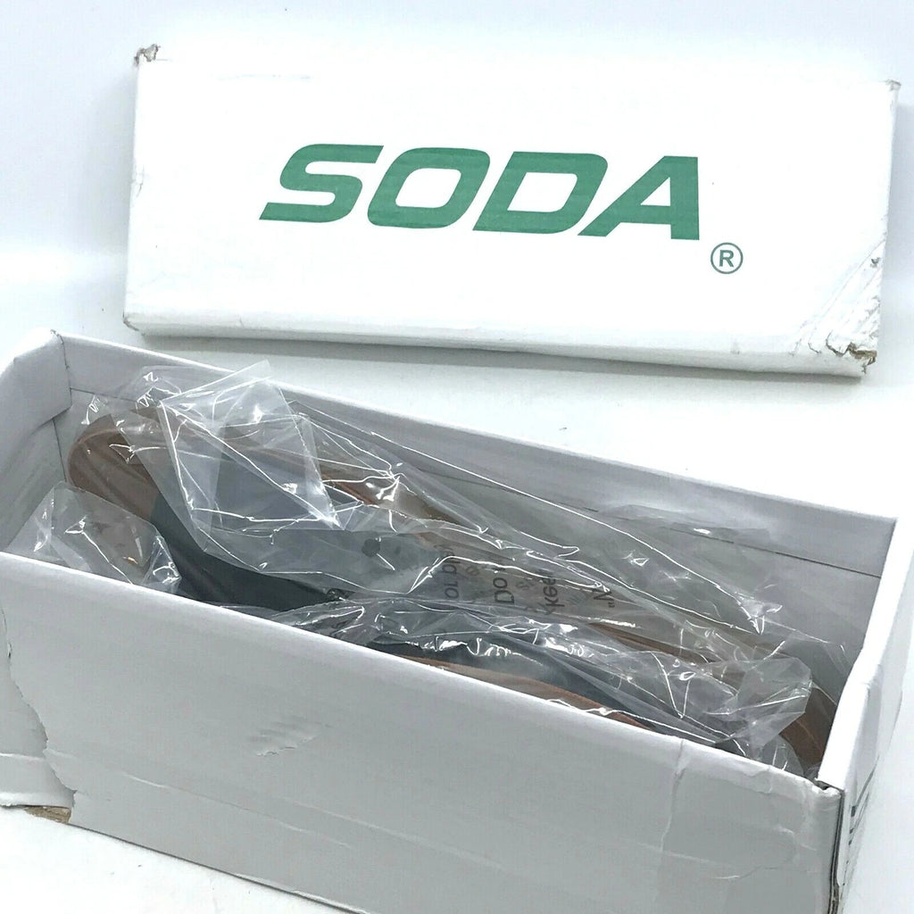 New Women's Slip-On Sandals Slides-Peep Toe- Soda Shoes EFRON-S Size 6  [SX]