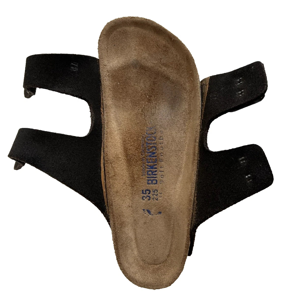 BIRKENSTOCK ARIZONA BROWN SUEDE & SOFT FOOTBED SLIDE SANDALS L4 .35 FREE SHIP
