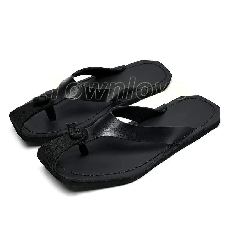 38-47 Plus Size Mens Flip Flops Beach Holiday Sandals Slippers Falt Shoes Summer