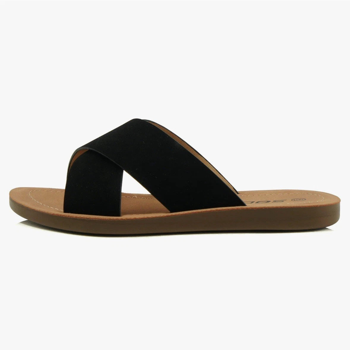 Black Slide Sandals Sz 7.5 Spring summer boho folk indie quiet luxury Classi NWT