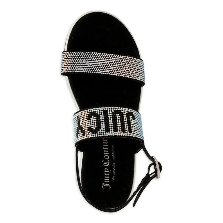 Juice Couture Sandals Women Style WJ03089W Size 8,5 Black - Gentle Used With Box