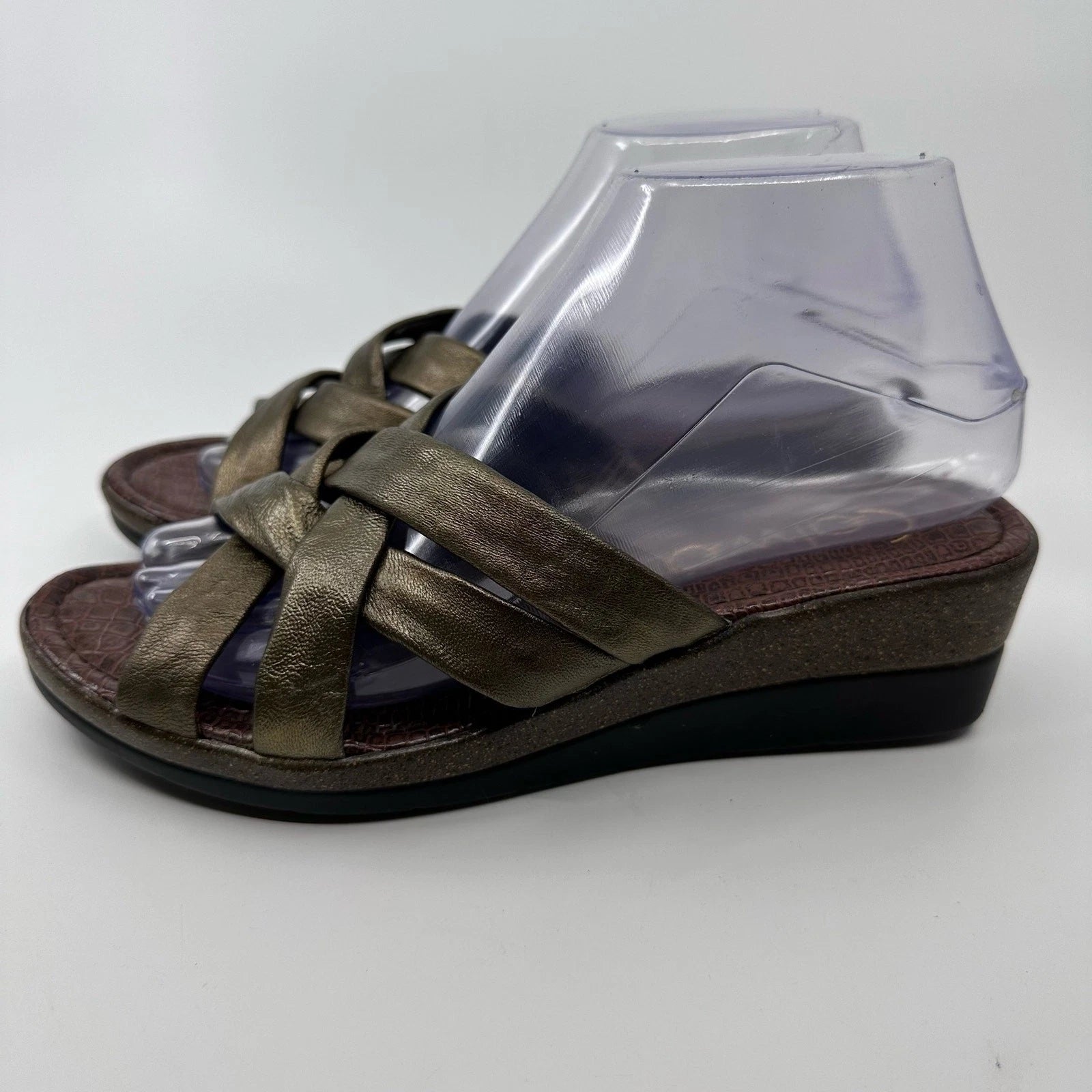 Catwalk Women Fashion Sandals Wedge Strappy Heels WMN US8 EU38 Brown Block
