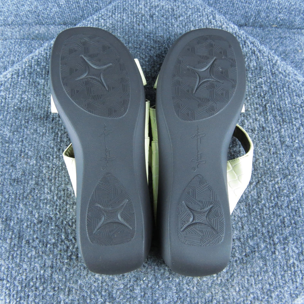 Soft Style  Women Slide Sandal Shoes Size 7.5 Wide Beige Synthetic