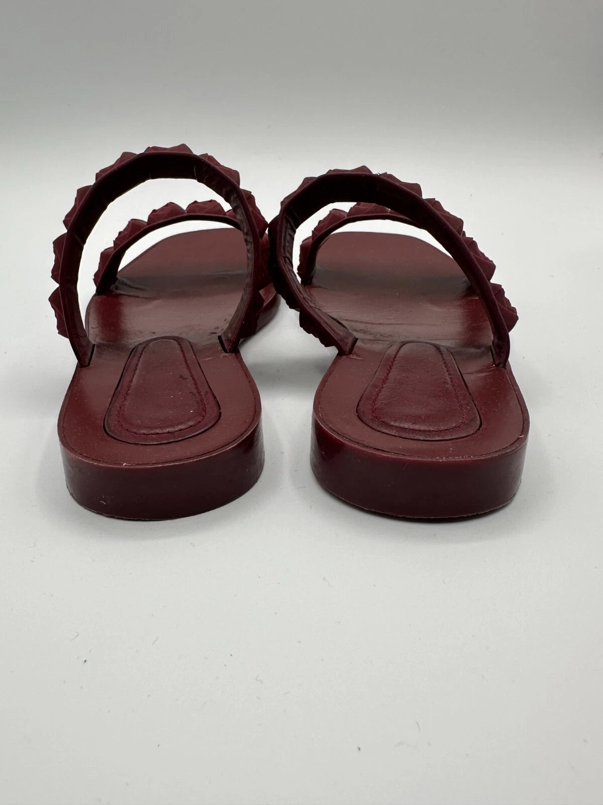 Stuart Weitzman Women's Sandal Size US 5 Rosita Dusty Red Rose Rubber Slide