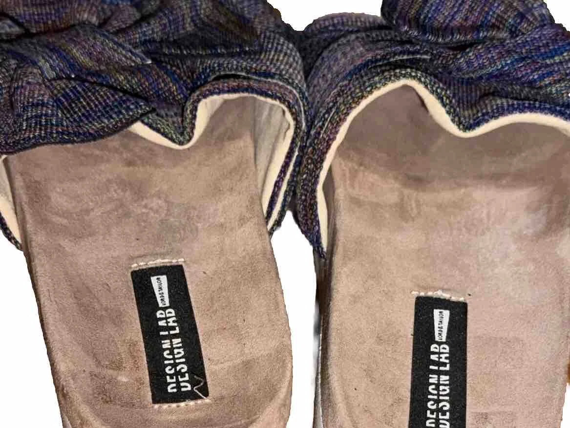 Platform Sandal Shoes Slides Fabric Bow Lord & Taylor Jayla Stripes Design Lab