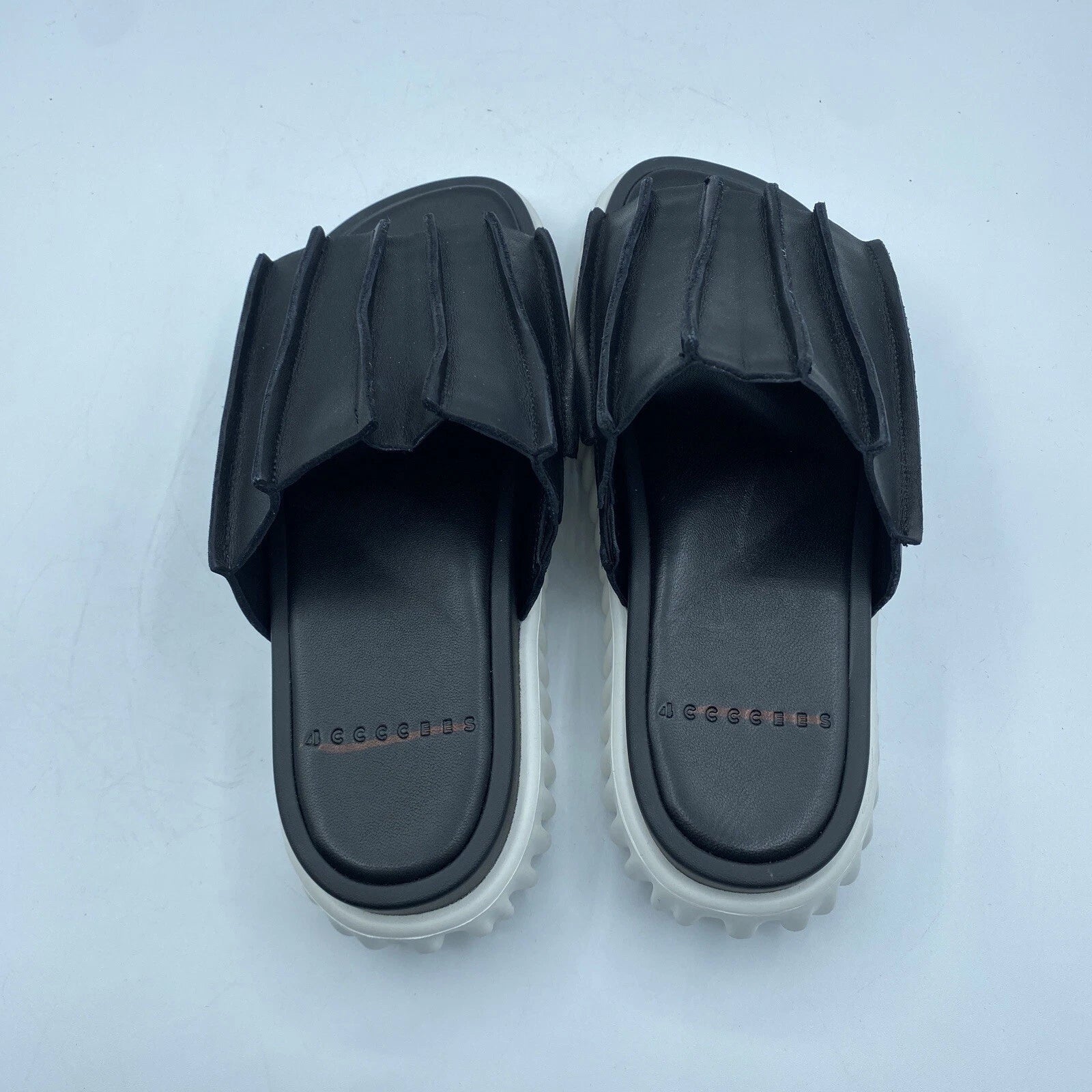 4ccccees Free People Waffo Pleats Thank You Platform Slides US6.5 EU37 Boho NWOB
