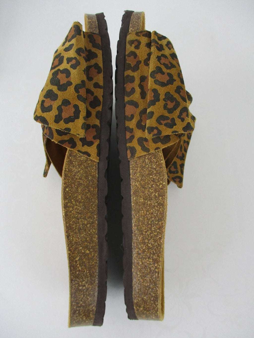 Joules Bayside Leopard Bow Slip On Madrid-Style Sandals size 40 Leather Upper