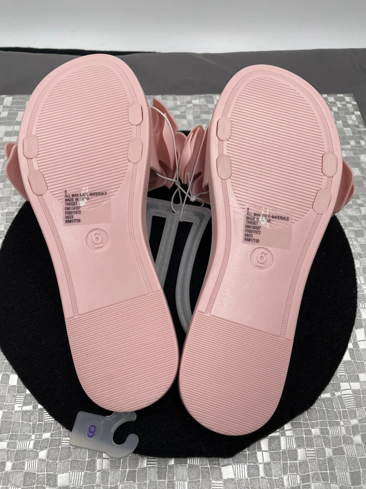 Shade & Shore Floral Slide on Women's Sandals Pink Jelly Style Size 6 - NWOT