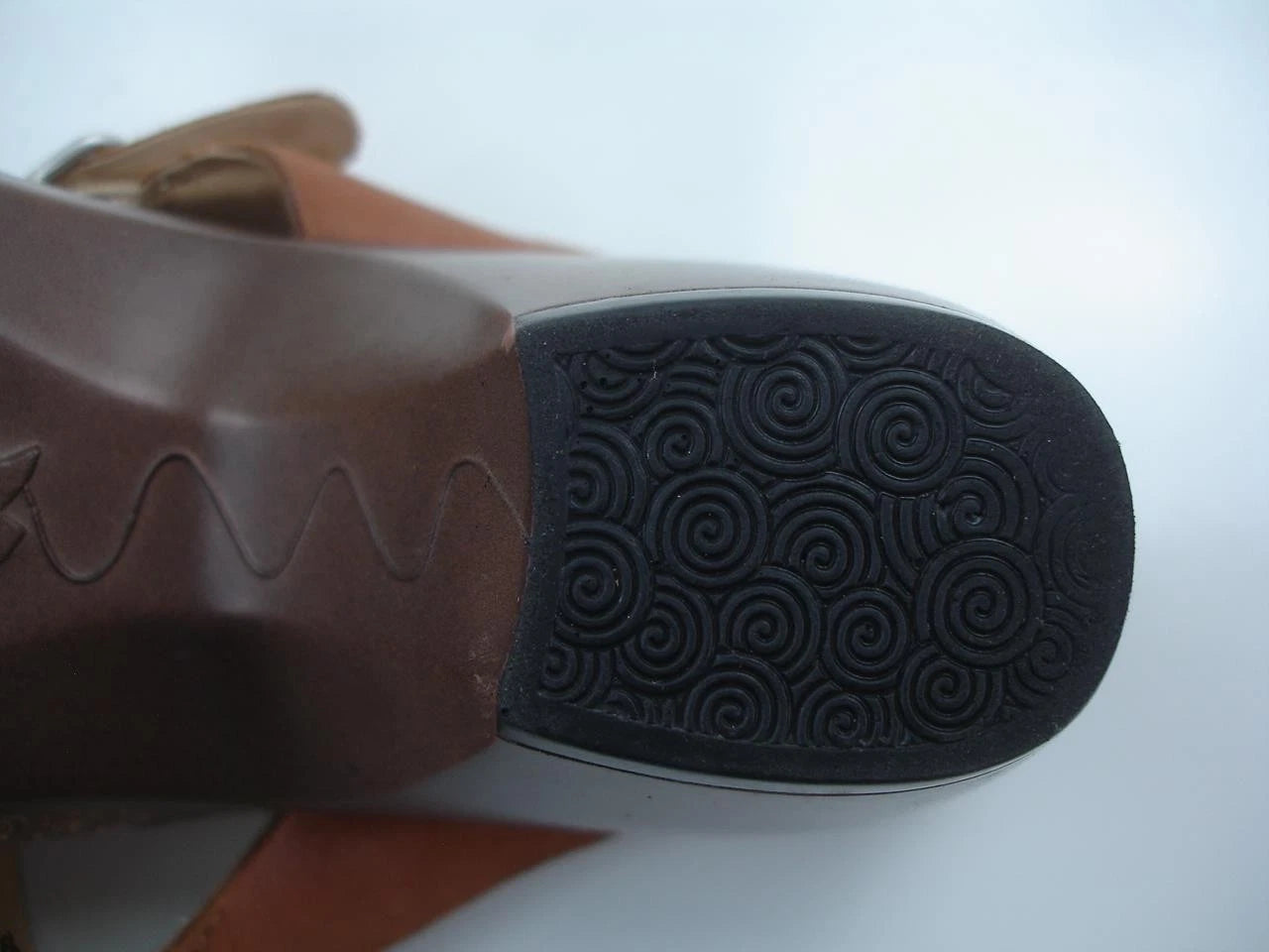 Women's 7.5 8 sz 38 Dansko Kai Tan Brown Leather Slide Sandals Clog Slip-On Heel