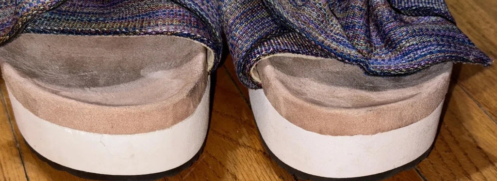 Platform Sandal Shoes Slides Fabric Bow Lord & Taylor Jayla Stripes Design Lab