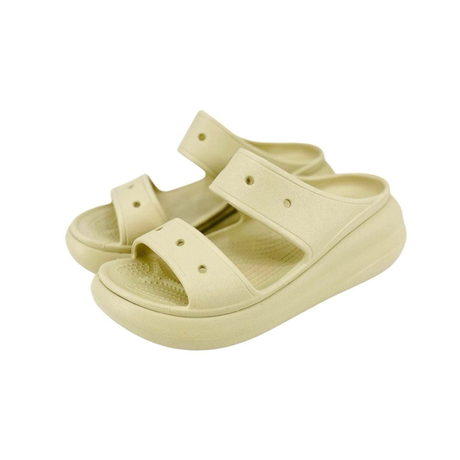 Crocs Crush Platform Slide Sandals Women’s Size 10 Shoe Bone Beige NEW