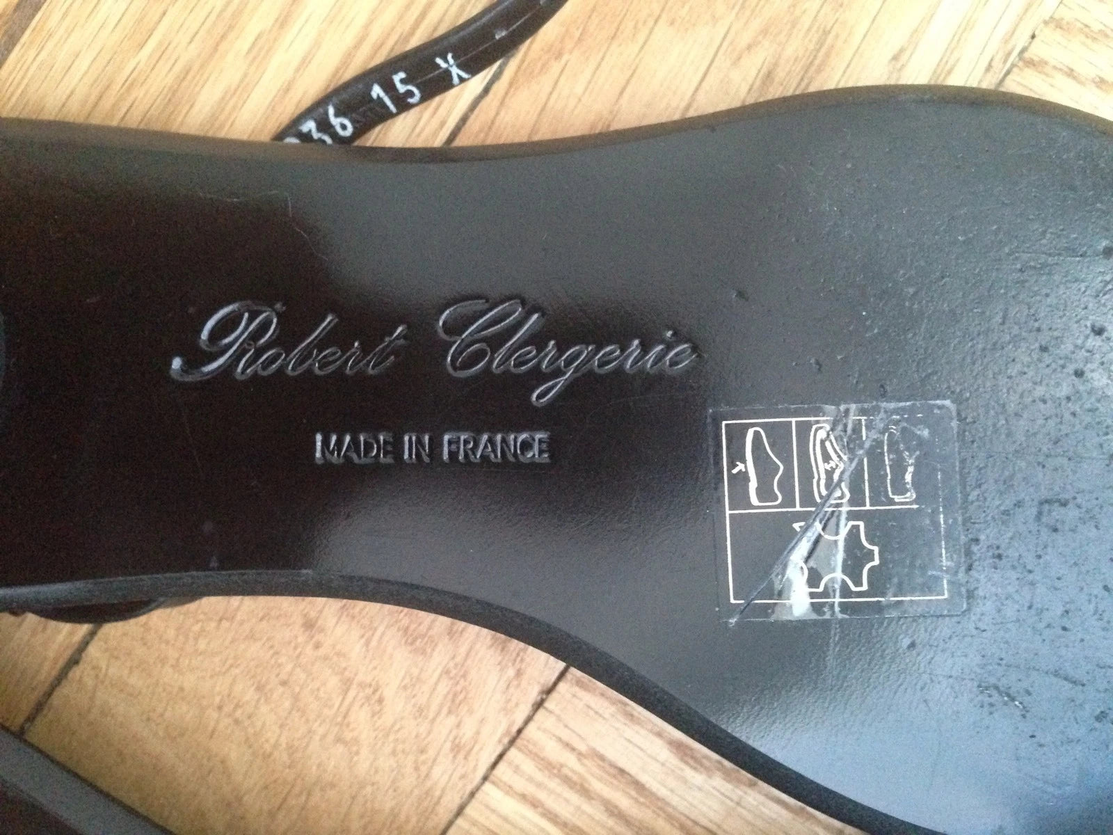 New, Robert Clergerie Black Leather Sandals Size US 6,5 Maid In France