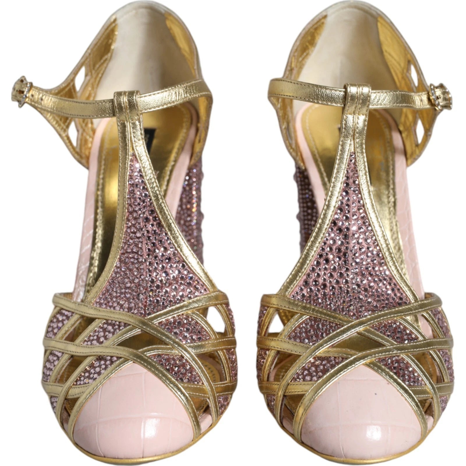 DOLCE & GABBANA Shoes Pink Strass Crystals T-strap Sandals EU41 / US10.5 2330usd