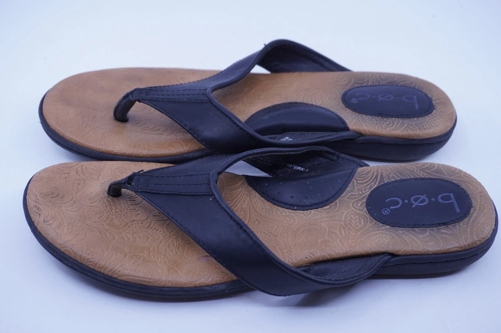 BOC Born Concept Womens Size 9M Black Thong Style Slide On Sandals Comfort Beach