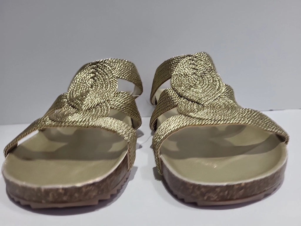 Andrea Michele Women’s Sandals Gold Made In Italy Style Size 41