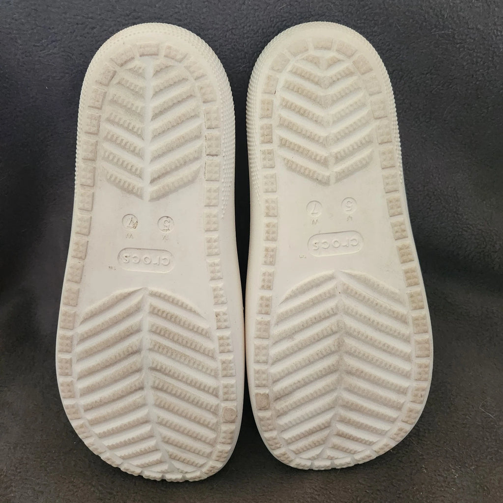 Crocs Unisex Classic Two Band Slide White Sandals W7/M5 Style 209403