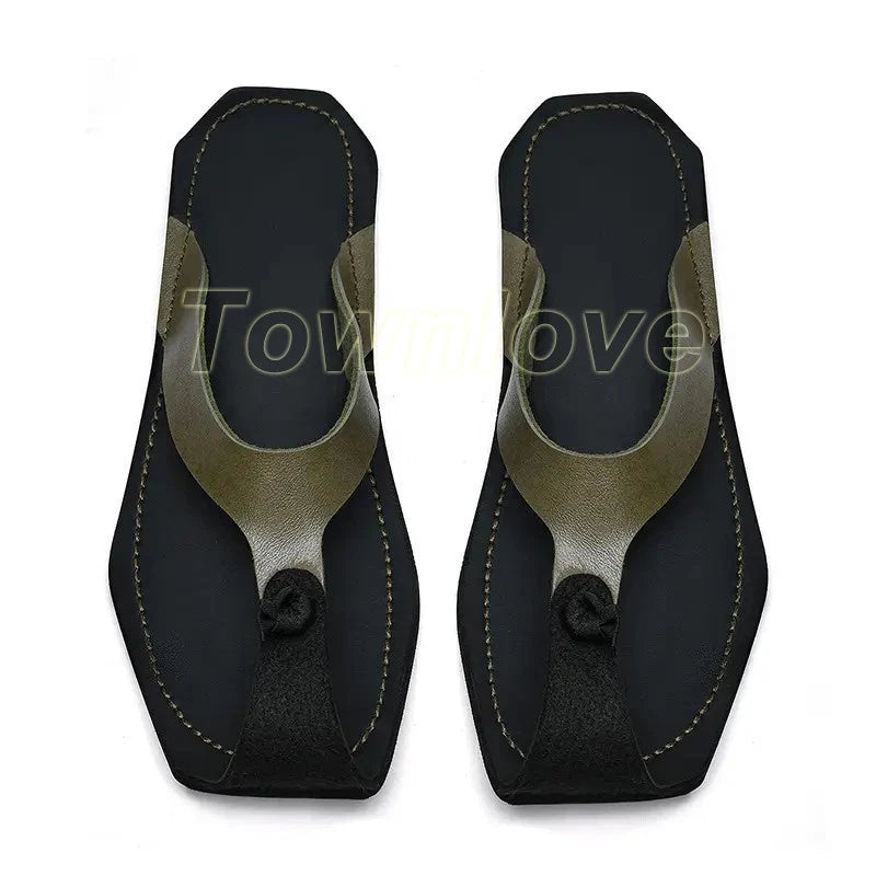 38-47 Plus Size Mens Flip Flops Beach Holiday Sandals Slippers Falt Shoes Summer