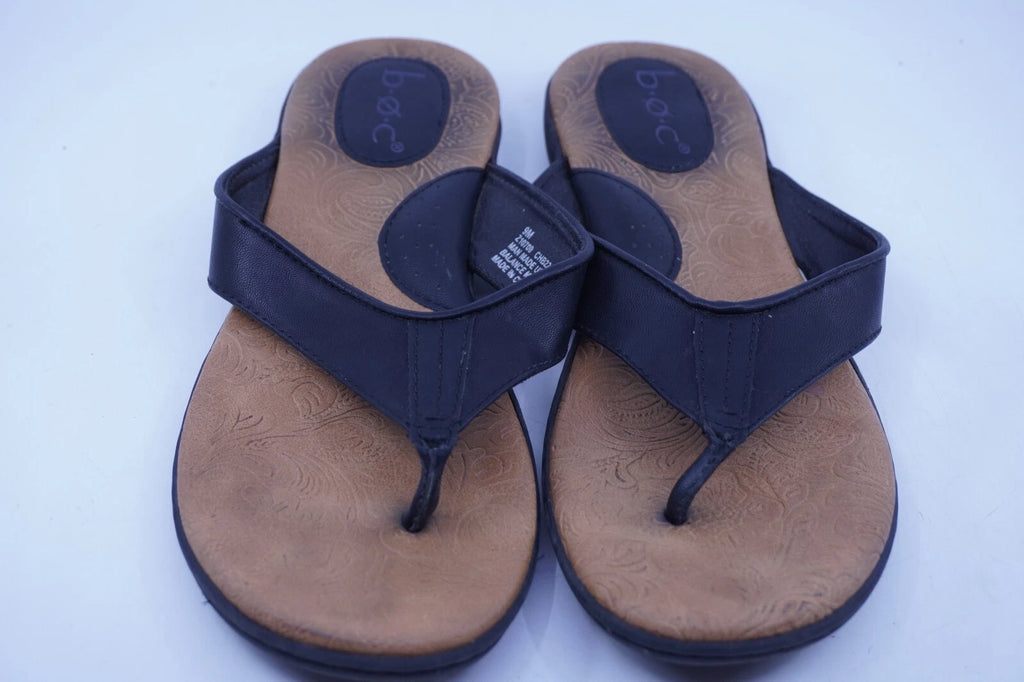 BOC Born Concept Womens Size 9M Black Thong Style Slide On Sandals Comfort Beach